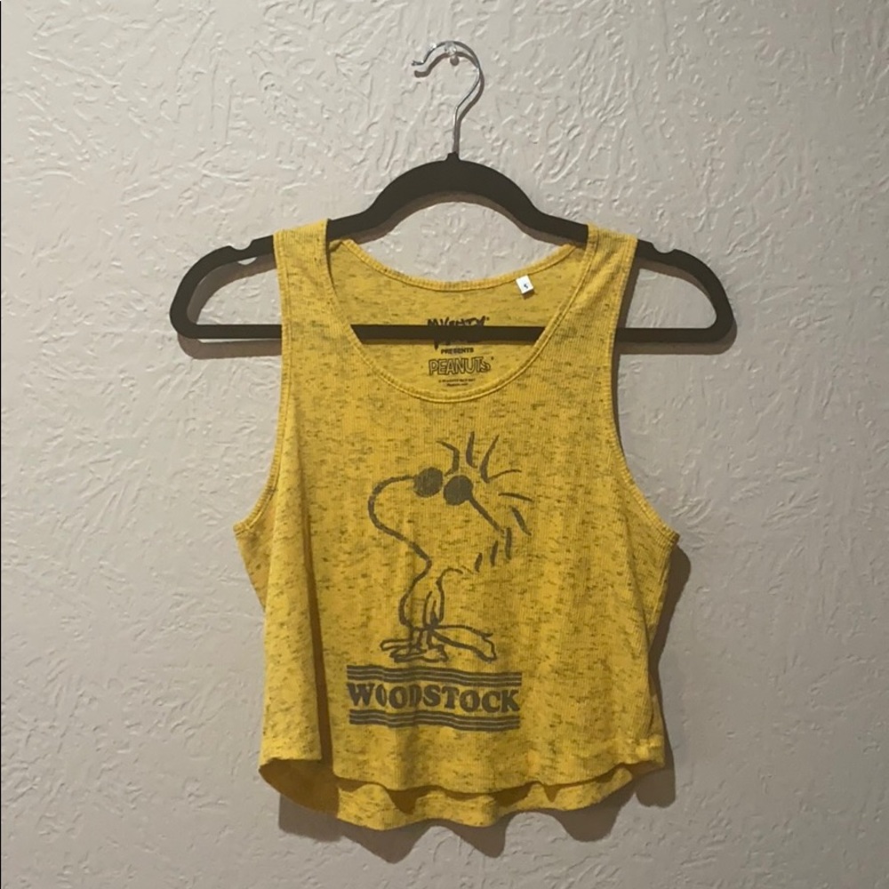 Cropped Yellow Woodstock Tanktop